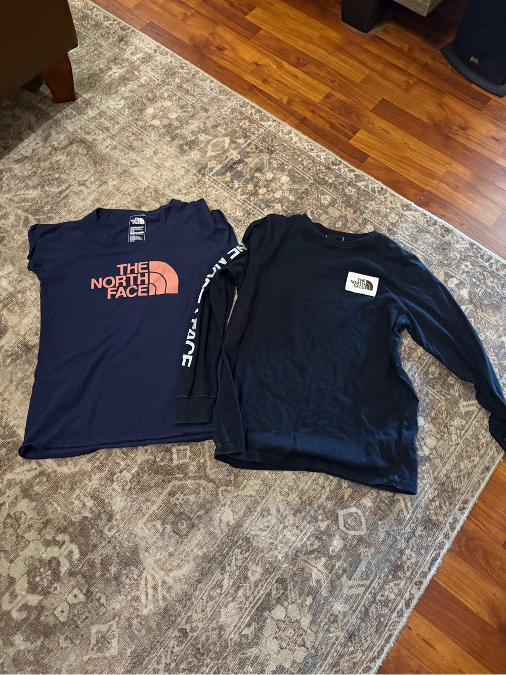 The North Face Kids Navy Short Sleeve Tee & Navy Long Sleeve Top Set